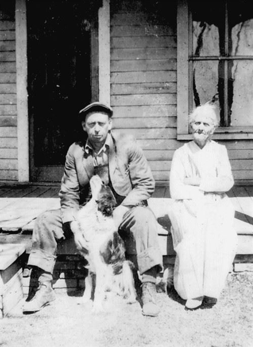 Orin Peavey and grandma Climena (Spencer) McDonald 1910