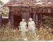 Helen Engstrom and Florence Peavey at old Methodisit tabernacle 1980  